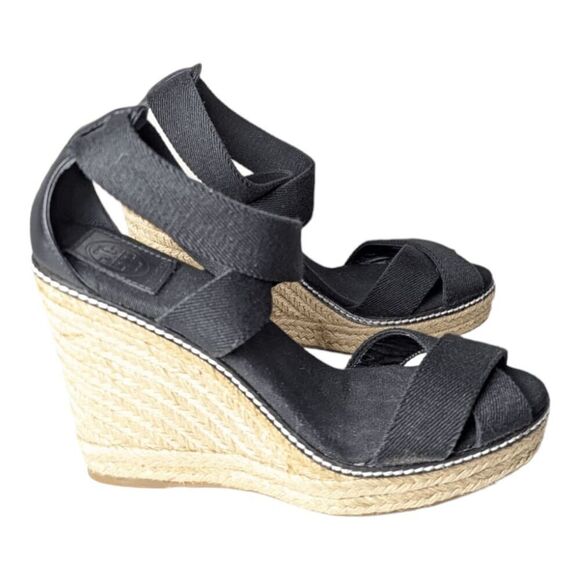 TORY BURCH Adonis Wedge Espadrilles Size 10B - Picture 3 of 7
